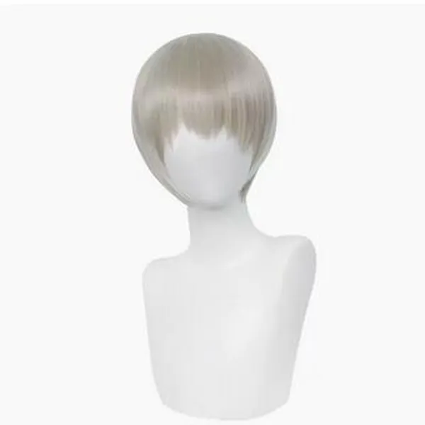 2022 Nieuwe populaire synthetische korte animatie Silver White Wig