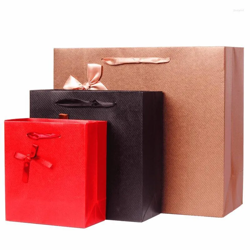 Emballage cadeau 15 pièces bricolage sac en papier chocolat multifonction avec poignées 17 7 14.5 cm Festival sacs à provisions de haute qualité