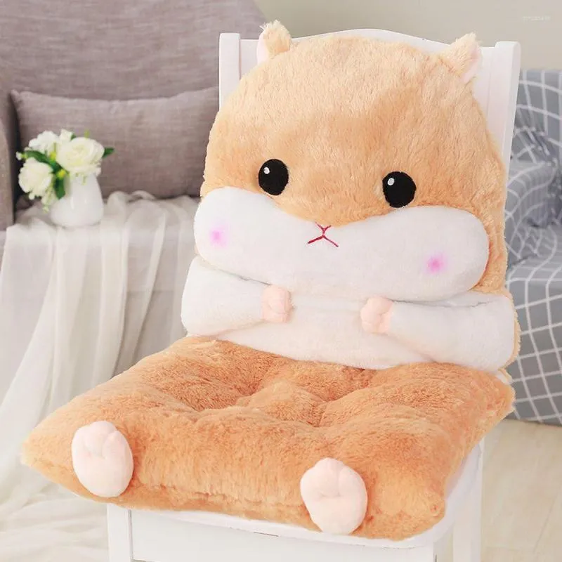 Oreiller 2022 mignon Hamster apparence 45x45 doux chaise décorative décor à la maison PP coton remplissage taie d'oreiller oreillers