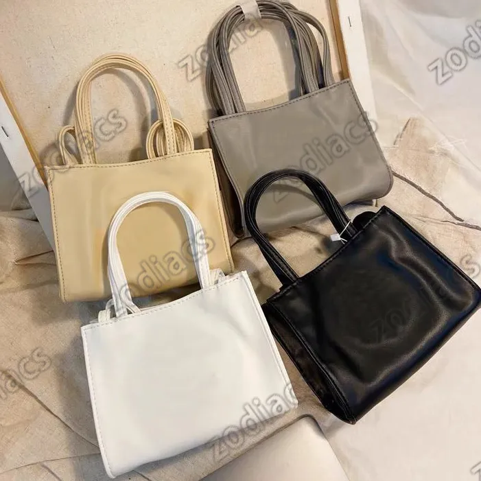 Designer 3 Sizes Telfars Shoulder Bags Plain Soft Leather Mini Handbags