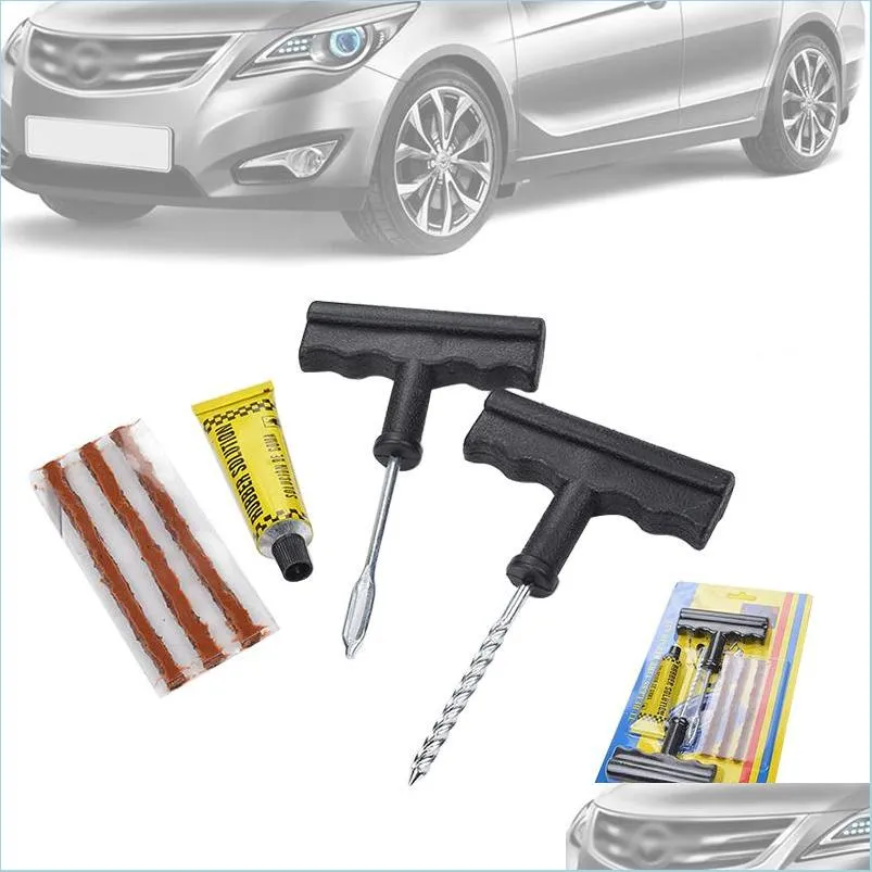 Automotive Repair Kits 1 Set Faster Repair Tools Kits Car Tubeless Tire Tyre Puncture Plug Accessories Motorcycle Bicycle Portable Dr Dhgoj