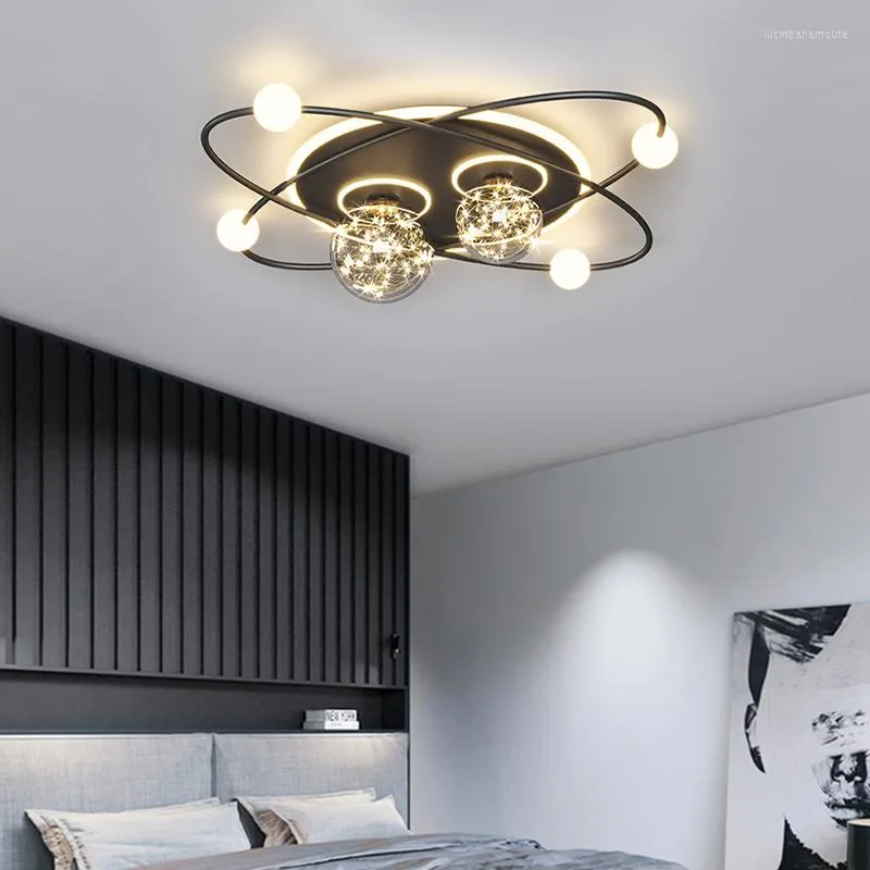 Lustres éclairage à LED moderne pour la chambre à manger de la chambre à manger de la lampe de fer de la lampe en verre