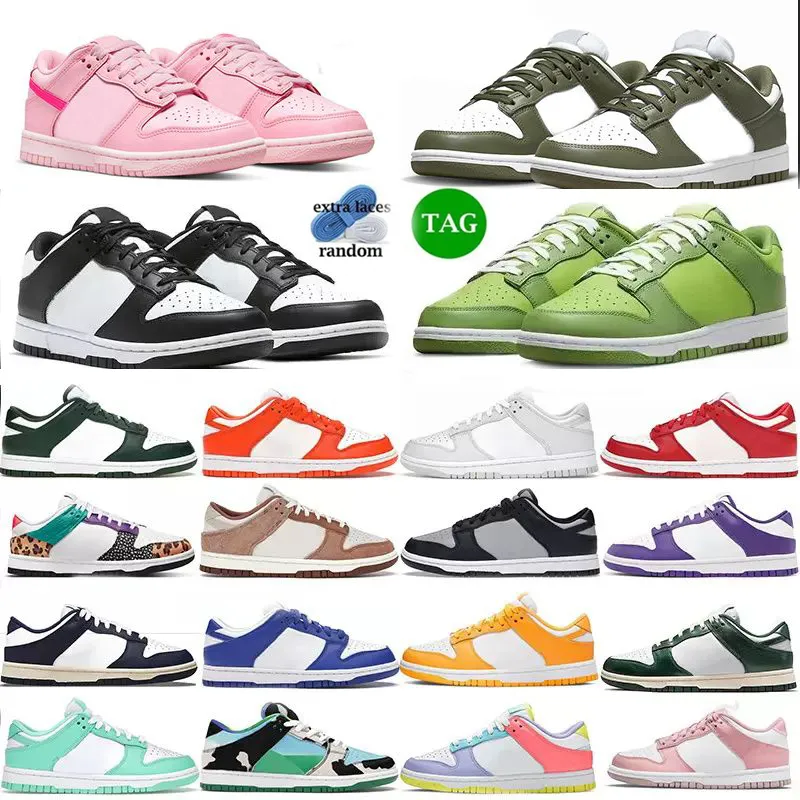 running Shoes Panda low Mens triple pink Medium Olive Gray Fog Syracuse Coast shades of green Photon Dust Sail Women Trainers Sneakers size 36-47