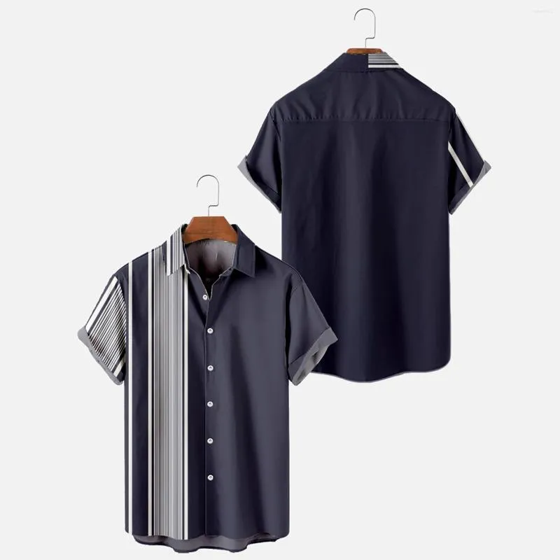 Casual shirts voor heren kraag romper heren bedrukt Hawaiiaanse knop met korte mouwen naar beneden strand shirt voor man huis slipper open sokken