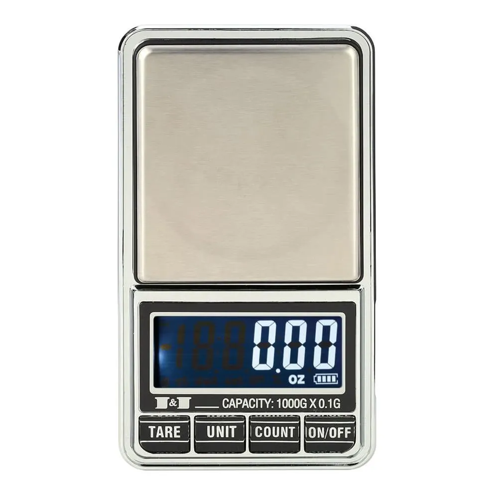 Mini balance numérique de poche pour or bijoux en argent Sterling Balance poids balances électroniques de précision 0 01g 0 1g196m
