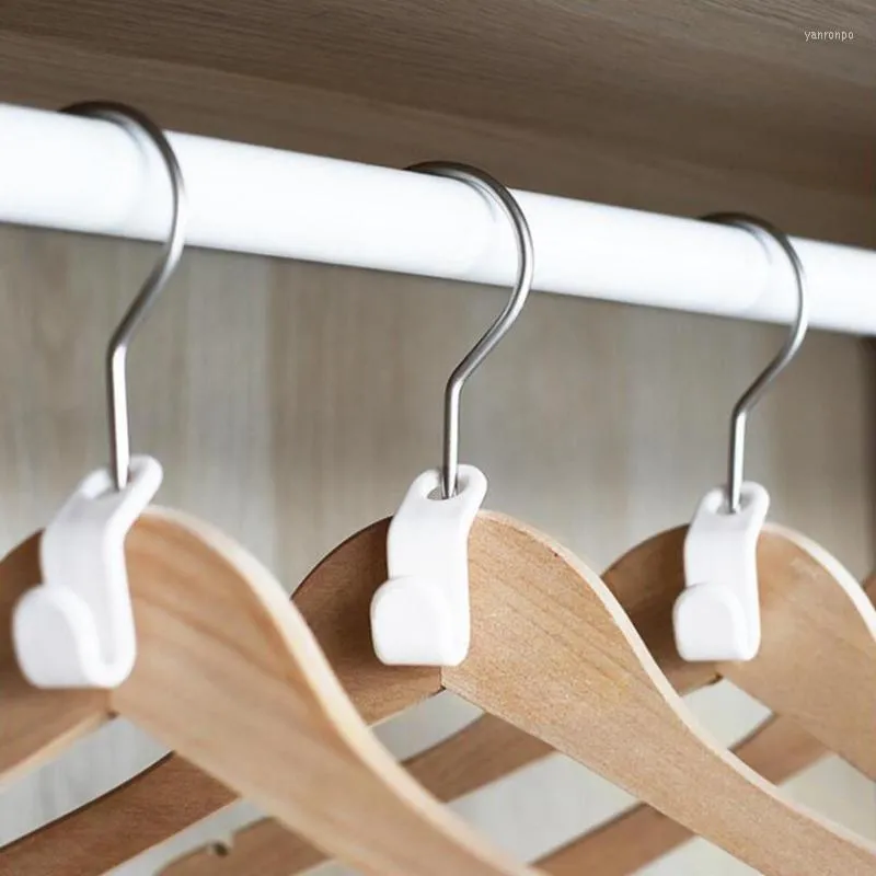 Hangers Racks 6/12/24 stks kledinghanger connector haken vouwopslagrek garderobe hangende verbinding haak ruimte redden