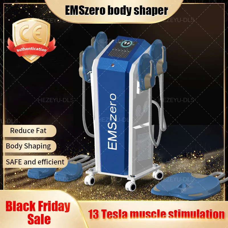 2023 Black Friday Special Slimming Neo DLS-EMSLIM RF Fat Burning Shaping Beauty Equipment 13 Tesla Stimolatore muscolare elettromagnetico Macchina con 2/4/5 maniglie