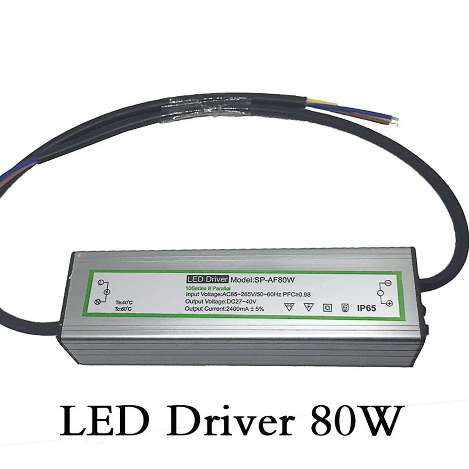 LED Sürücü 80W Aydınlatma Transformatörleri Su Geçirmez Giriş Voltajı AC85-265V Çıktı DC27-40V Sabit Akım 2400mA LED Güç Kaynağı A2866