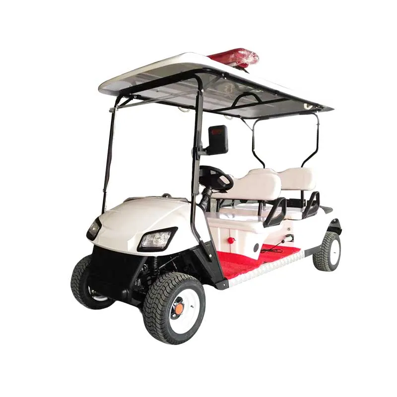 Çift koltuk sıralı koltuk alarm lambaları ve hoparlör elektrikli arabalar golf arabası avcılık turu dört tekerlekli sağlam renk isteğe bağlı özel modifikasyon