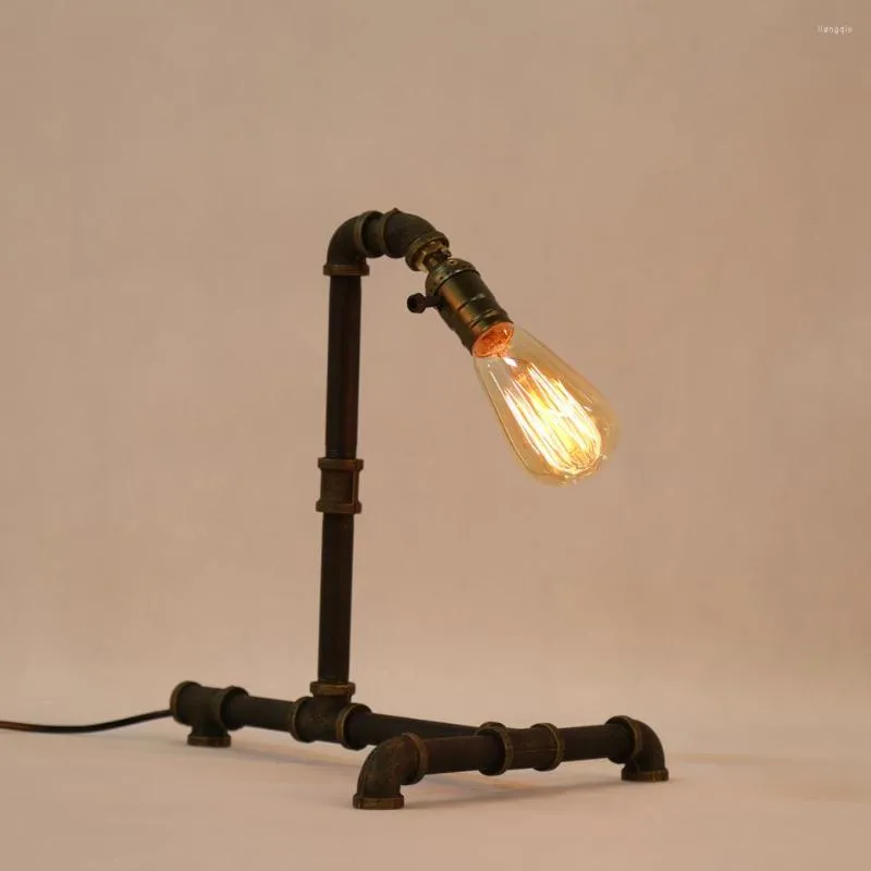 Lampy stołowe vintage lampa ściemniacza biurka lekka żelazna baza badanie domu wystrój nowatorski oświetlenie nocne E27 Edison żarówka