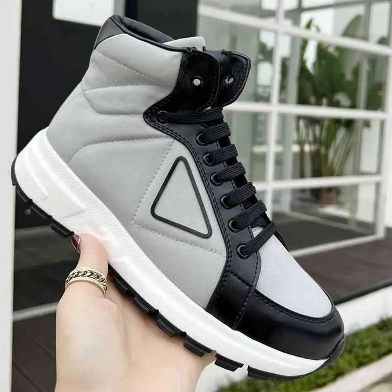 Casual Shoes Sneakers Fancywork Shoe Re-Nylon Design Recycled Nylon Shiny Leather University Black Classic White Modern Px 01 Women Men High-Top Size 35-44