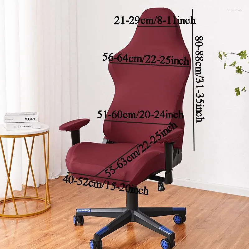 Spandex Office Chair Covers Stretch Gaming Chair Seat Protector Elastic  Armchair Cover Rotating Lift Computer Chair Slipcover