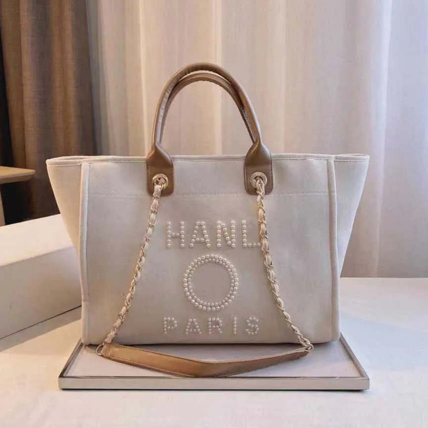 Роскошные модные жемчужные сумочки Женские вечерние сумки бренд CH Canvas Beach Bag Designer