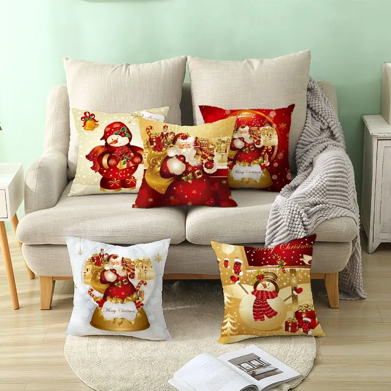 Christmas Cushion Cover Christmas Throw Pillow Covers Merry Christmas Decorations For Home Ornament Navidad Noel Xmas Gifts Happy RRE15250 From Liangjingjing home 1.38 DHgate.Com
