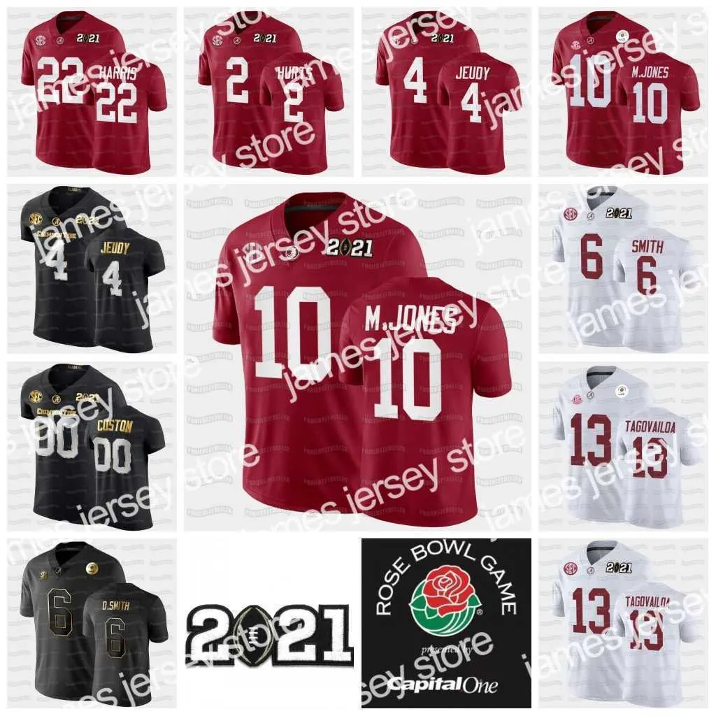 American College Football Wear Alabama Crimson Tide 2021 National Championship Playoff Mac Jones Najee Harris DeVonta Smith Dylan Moses MALACHI MOORE Tua Tagovail