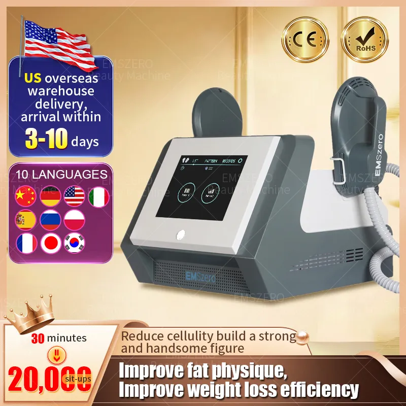 الجمعة السوداء DLS-Emslim Slimming Machcle الكهرومغناطيسي تحفيز جسم Emszero معدات النحت مع RF