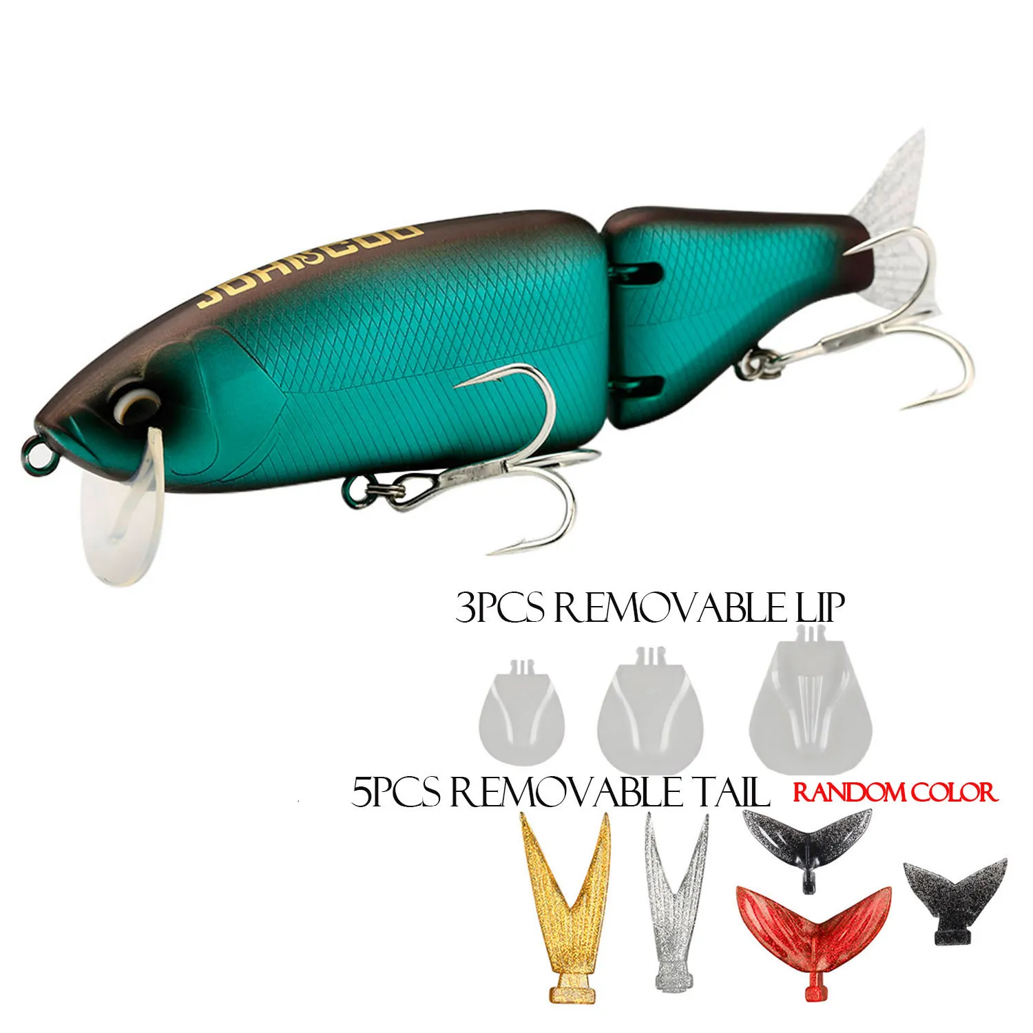 Leurre De Pêche HENGJIA Articulé – Appât Nageur Coulant En Plastique ABS Pour Bass, Truite, Perche