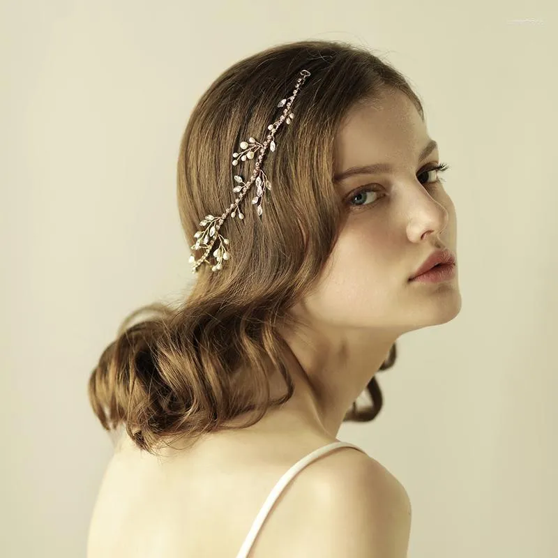 Headpieces O815 Princess Korean Gold Crystal Stylish Wedding Hairband Women Pannband Brudkosmetiskt mode