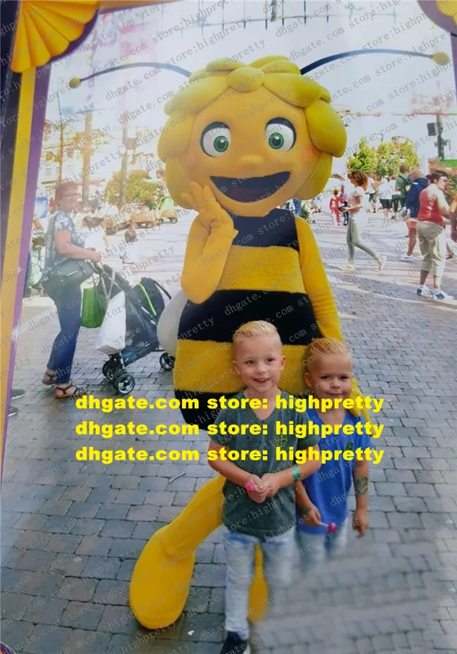 Maya The Bees Bee Honeybee Mascot Costume Adult Cartoon Character Outfit Suit Commemorate Souvenir Garden Fantasia zx750