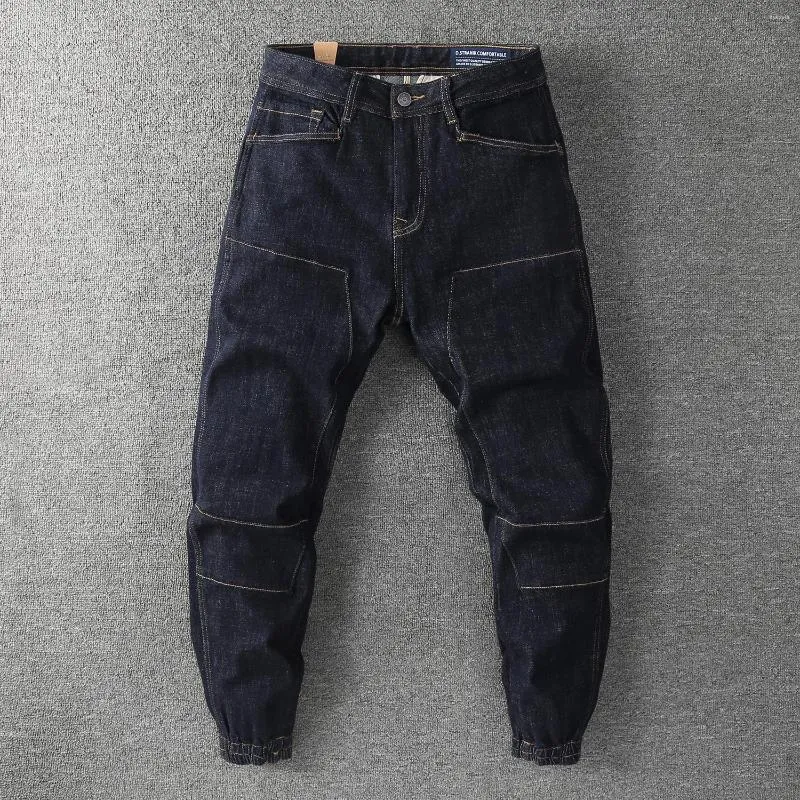 Jeans masculinos Autumn American Retro Retro Primária Denim Moda Masculina Pure Algodão Puro lavado