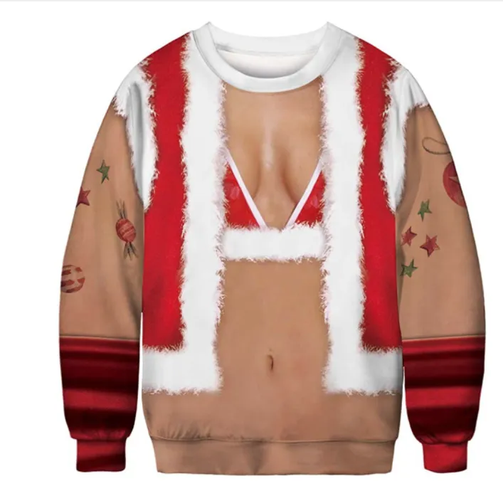 Erkek Hoodies Sweatshirts Sonbahar/Kış Yeni 3D Baskı Noel Hoodie Avrupa ve Amerikan Gevşek Külot Kazak 001