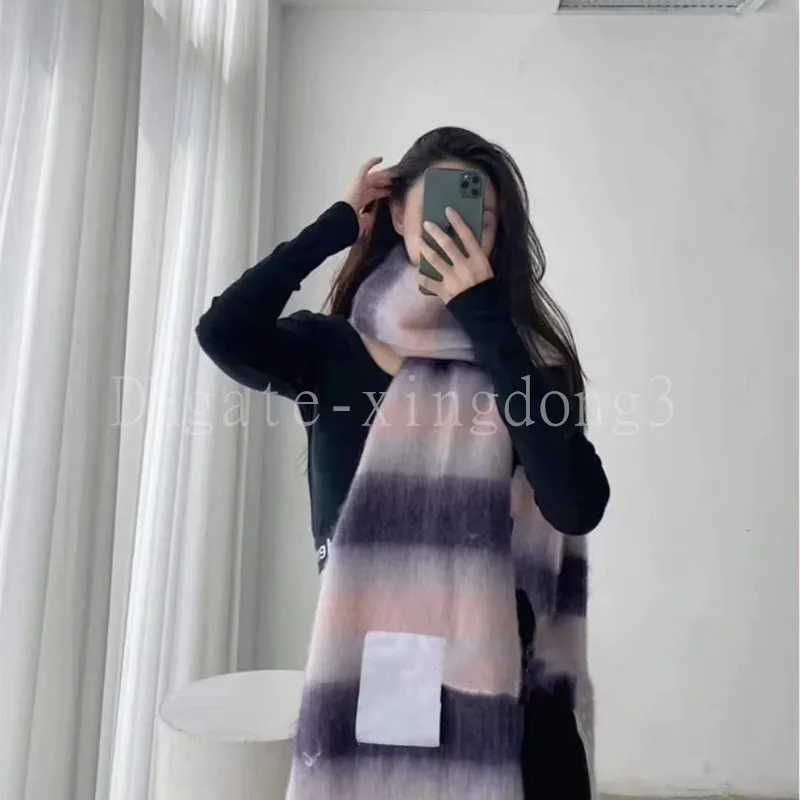 2023Winter sacrf designer cashmere as scarf mens women studio shawl rainbow colour chequered tassel scarves warm comfortable fashion accessories pashmina