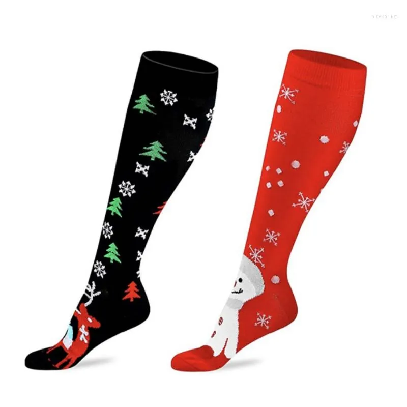 Sports Socks Unisex Christmas Stockings Casual Compression Long Stretch Outdoor Funny Elastic Calf Sport WearingZi