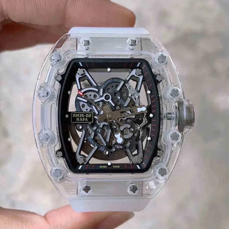 Şarap Barrel Watch R RM35-02 Serisi 2 Tam Otomatik Mekanik Kristal Kılıf Kaseti Erkekler