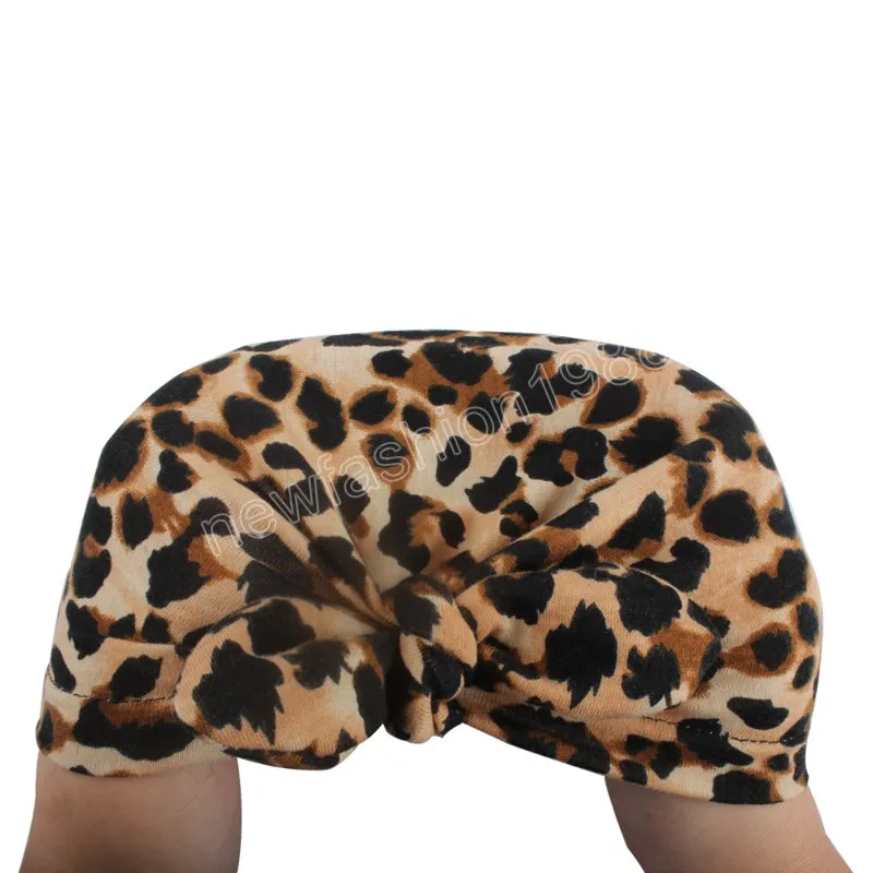 17x13 см винтажный леопардовый принт хлопковые аксессуары для волос детские шляпы модные кроличные уши детские кепки детские головные уборы Фотография реквизит