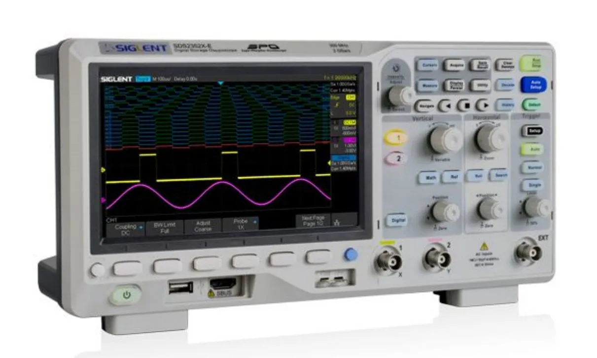 Analysera instrument Siglent SDS2000X-E-serie Superfosfor oscilloskop