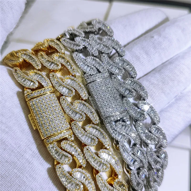 8-Inch Cuban Link Bracelet — Gold Plated Copper With CZ Diamonds, Iced Out Hip Hop Jewelry For Men & Women - View #3