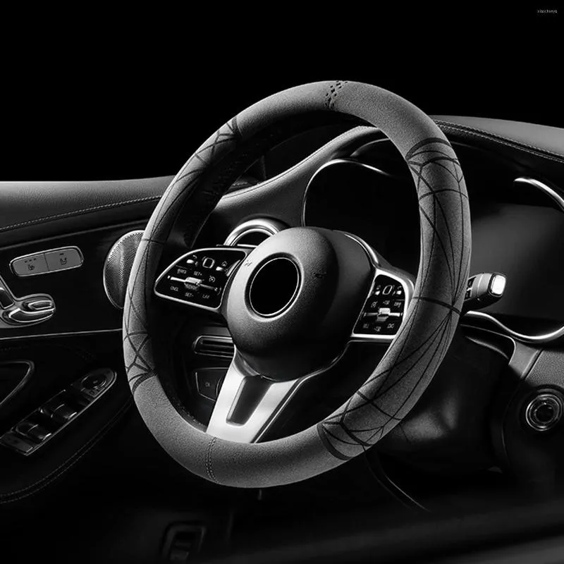 Cubiertas del volante Alcantara Auto CoverUniversal Protector Car Interior Decoración Accesorios Transpirable
