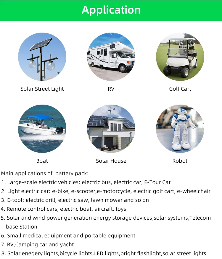 LIFEPO4 Batteripack 24V100AH8S1P 25.6V Golfvagn Hem Solar Energy Storage Photovoltaic System Home Appliance RV