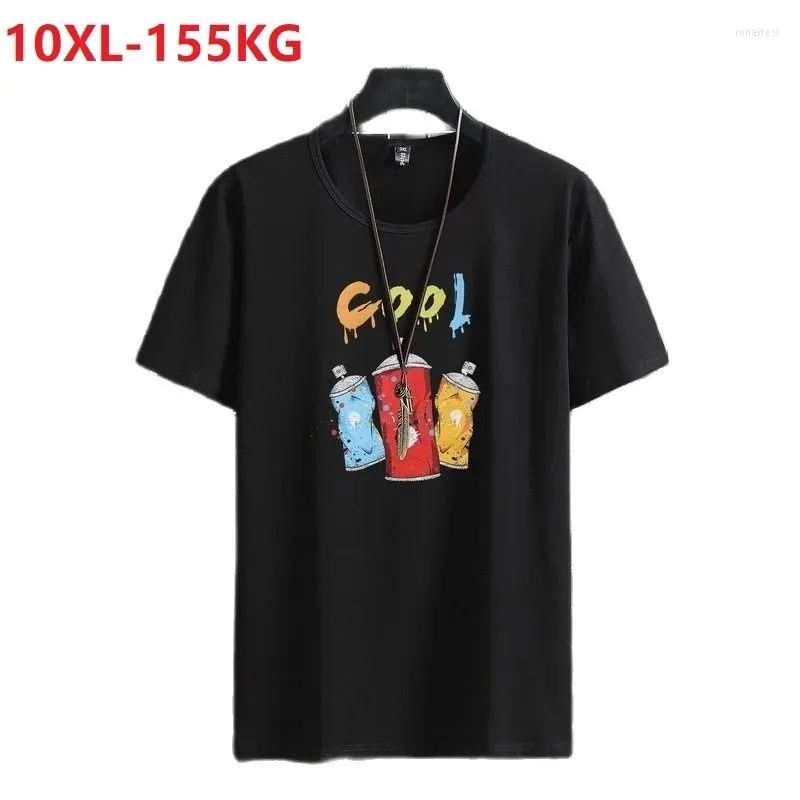 남자 T 셔츠 여름 남자 TSHIRT 짧은 소매 UNSEX COTTON TIRT 티셔츠 만화 티 플러스 크기 9XL 8XL 10XL 오버 크기 68 70