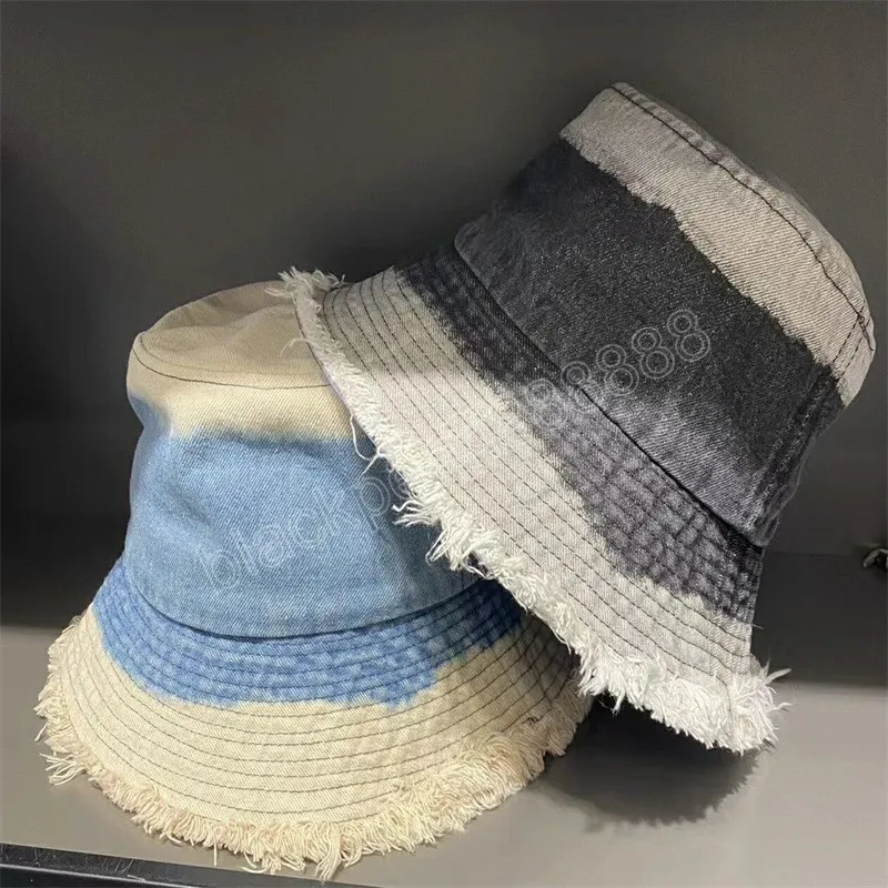 Chapeau seau femmes automne chapeaux et casquettes Patchwork lavé Denim chapeau Hip Hop solide large bord coton plage pêche casquette Panama