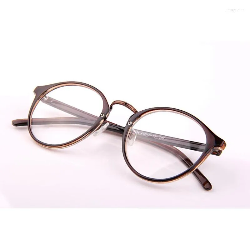 Zonnebrillen frames retro ronde leesoogglazen frame mannen vrouwen vintage computer myopia bril bril merk oculos de grau femininos