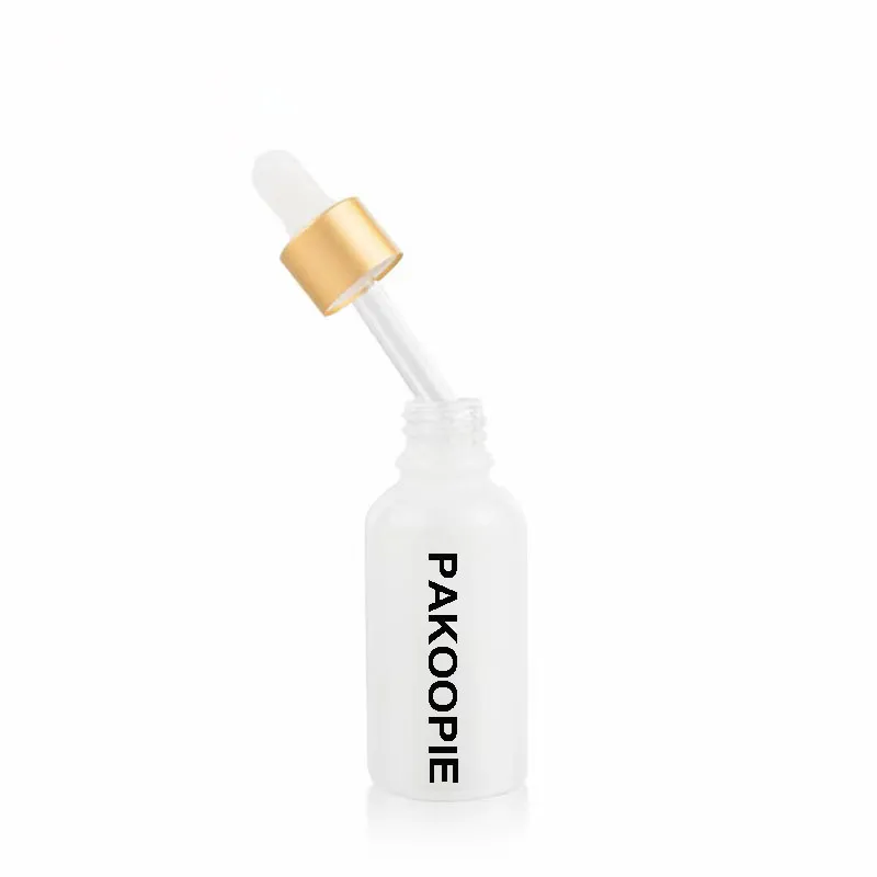 Frostedglas ätherisches Öl Parfümflasche Flüssigkeit Reagenzie Pipette -Tropfenflasche mit Goldkappe 5ml 10 ml 15 ml 20ml 30 ml 40 ml 50 ml 60 ml botella de vidrio Esmerilado
