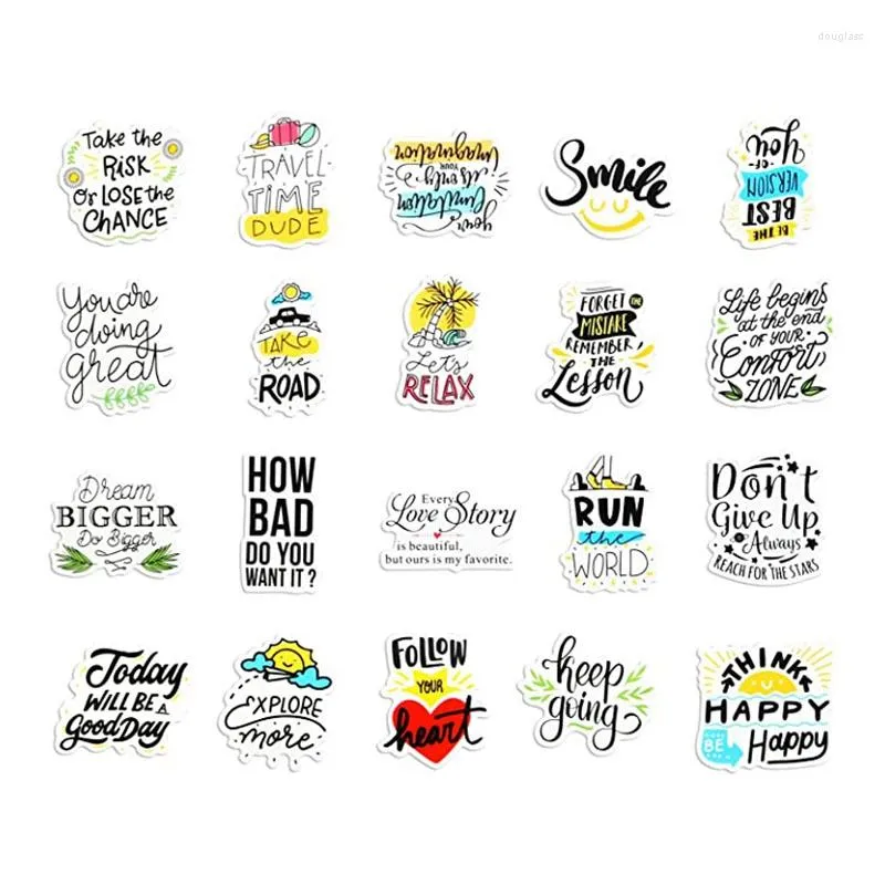 50 Inspirational Waterproof Stickers For Laptops And Water Bottles Funny  Gift Wrap From Douglass, $9.18