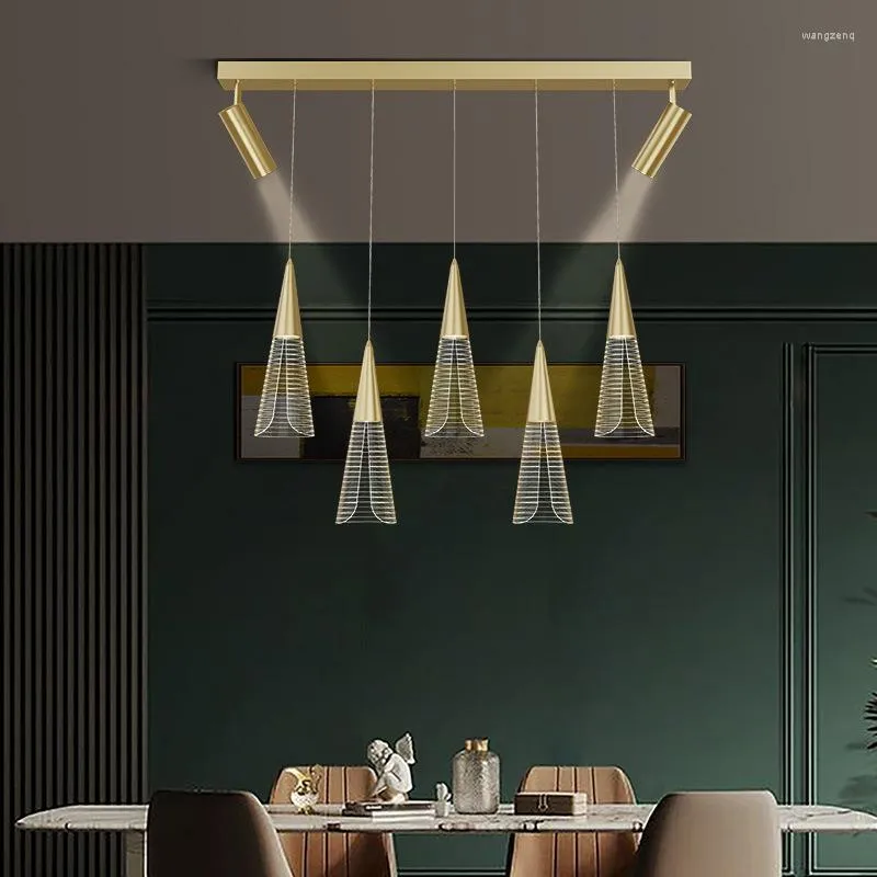 Lampes suspendues salle à manger cuisine lustre LED projecteur fer lampe industrielle Style nordique porche vers le bas décor à la maison lumières éclairage