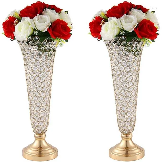 Украшение вечеринки Crystal Wedding Flower Vase для искусственного стола декоративная стенда центра Q400 Q400