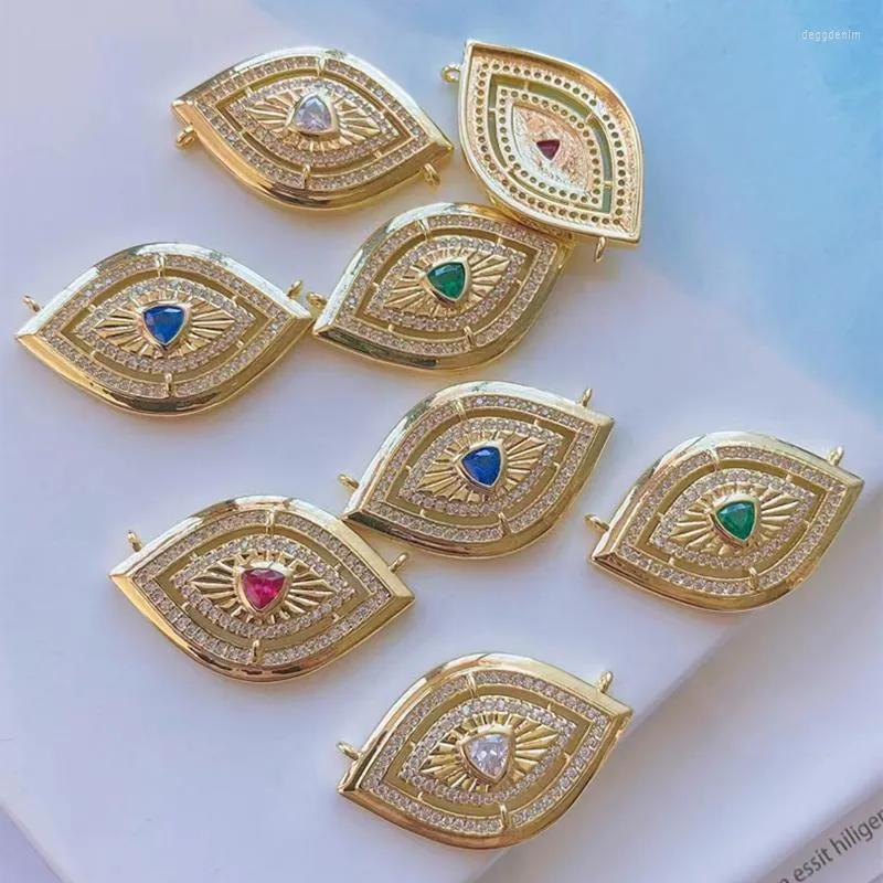 Подвесные ожерелья отличная модная турецкое хрустальное ожерелье для глаз двойная открытая цепь для женщин Золотая пара