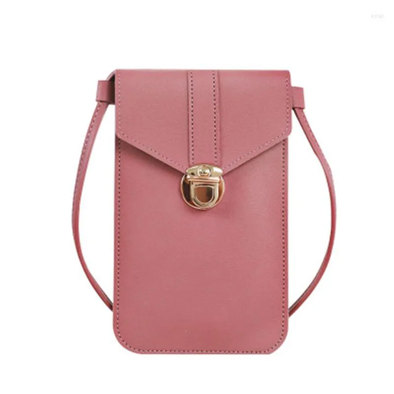 Evening Bags Women's Phone Purse Simple Bag Shoulder Wallets Smart Mobile Light Handbags PU Leather Casual Solid Crossbody