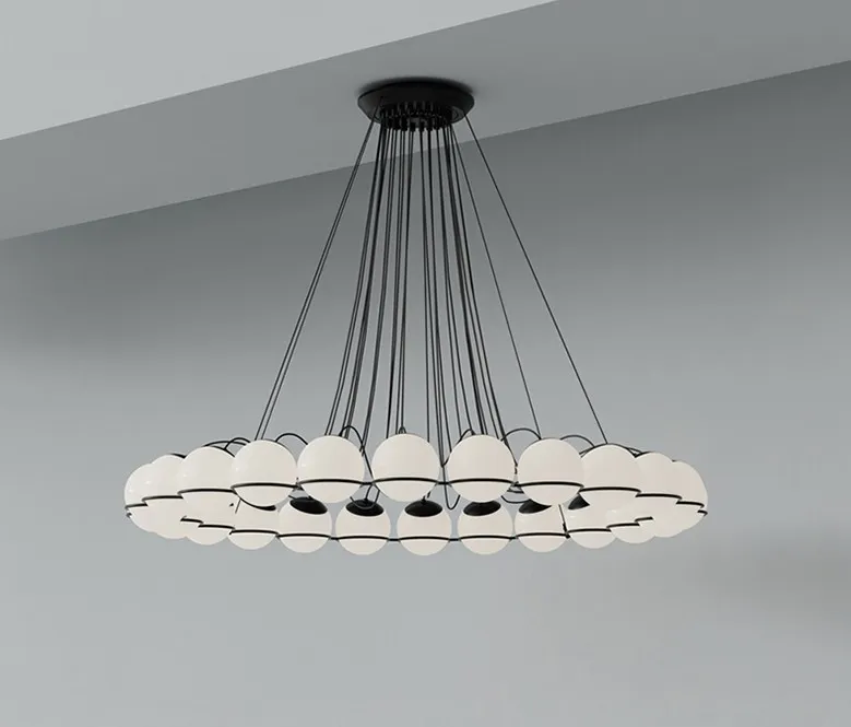 Nordique Minimaliste Verre Pendentif Lampes Abat-Jour Anneau Moderne Led Pendentif Lumières Lustre Salon Salle À Manger Décor À La Maison Chambre Luminaire Suspendu