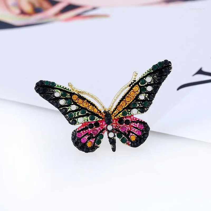Brooches RONGQING Butterfly For Women 12pcs/lot 50pcs/lot Animal Brooch Jewelry 2022 Wholesale Vintage
