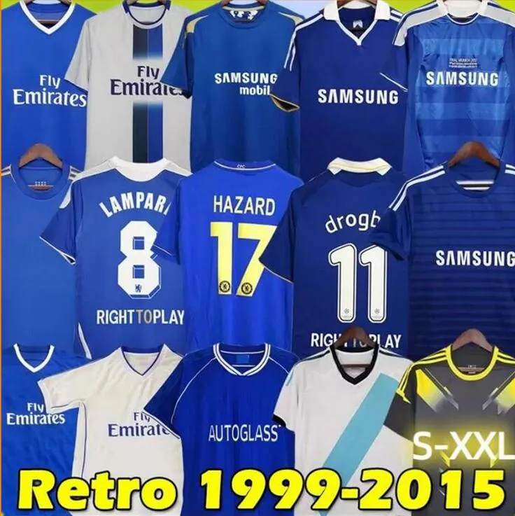2001 CFC Retro Soccer Jersey Lampard Torres Drogba 01 2003 2005 2006 07 08 WISE finales 2011 2012 2013 2014 15 TERRY ROBBEN GULLIT Homme Maillots de Football Camiseta Jerse S-2XL