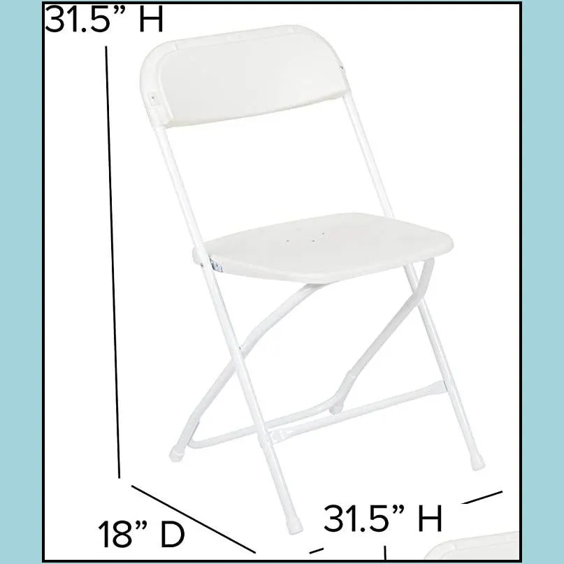 us stock new plastic folding chairs wedding party event chair commercial white beach garden park supplies in us