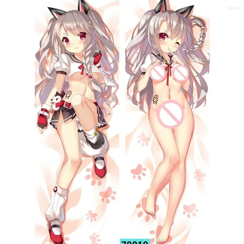 Federa per cuscino Anime Cartoon Azur Lane Body Hugging Cover 60X180 Dakimakura Stampa fronte-retro Federa decorativa a grandezza naturale