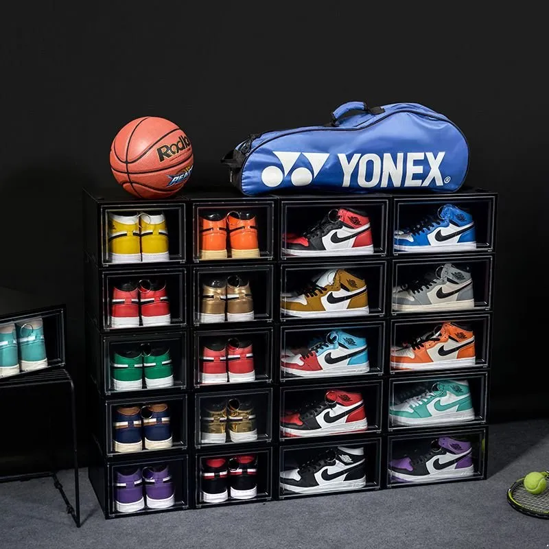 Clear Plastic Shoebox Set 3 Pack For Sneakers Basketball And High Tops Dustproof Storage Ikea Shoe Storage Cabinet From Dressave 9.44 DHgate.Com