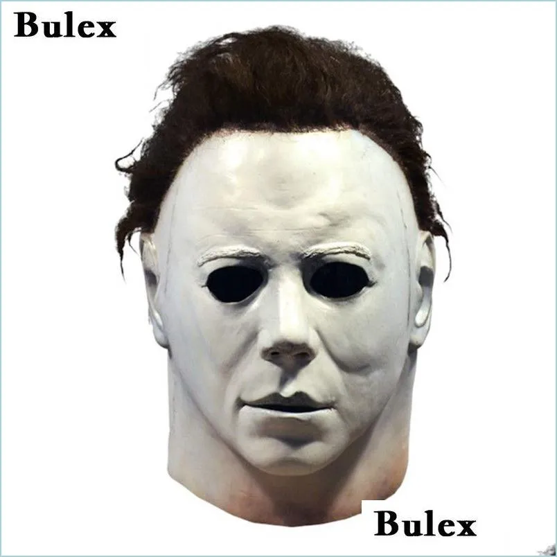 Masques de fête Masques de fête Bex Halloween 1978 Michael Myers Masque Horreur Cosplay Costume Latex Props pour Adt Blanc Haute Qualité 220928 D Dho6M