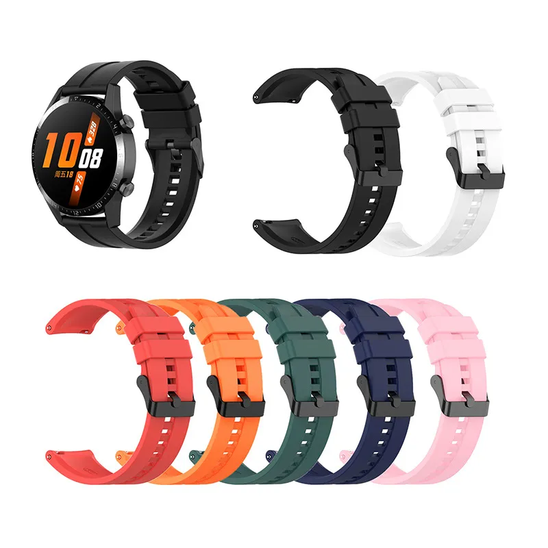 22CM Silicone Smart Watch Band Straps For GT/ GT2/GT2 Pro For Samsung Galaxy Xiaomi Watchband Bracelet Bands